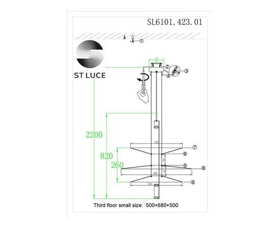 Подвесной светодиодный светильник ST Luce Isola SL6101.423.01, изображение 2