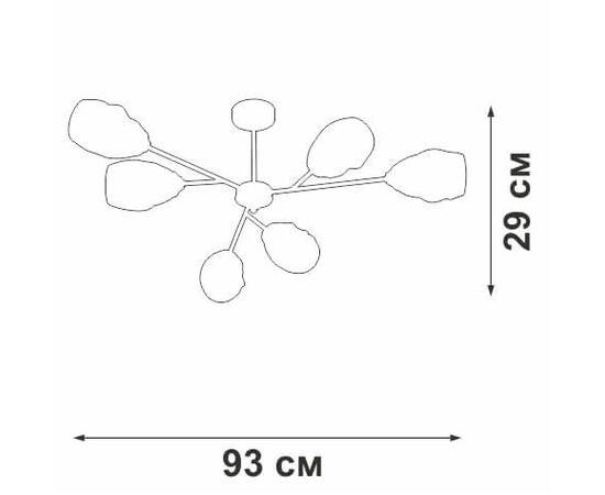 Потолочная люстра Vitaluce V3958-1/6PL, изображение 4