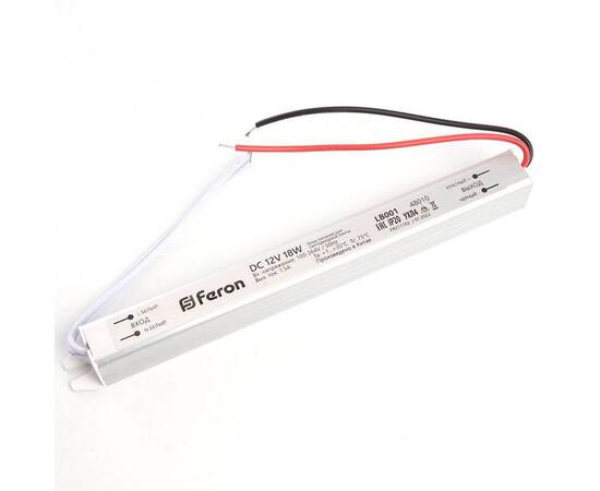 Блок питания для светодиодной ленты Feron LB001 12V 18W IP20 1,5A 48010