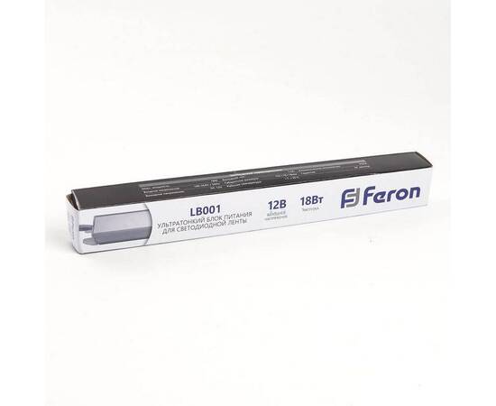 Блок питания для светодиодной ленты Feron LB001 12V 18W IP20 1,5A 48010, изображение 3