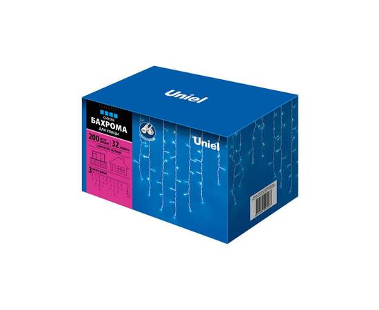 Светодиодная гирлянда Uniel бахрома 230V синий ULD-B3010-200/SWK Blue IP67 UL-00002329, изображение 4
