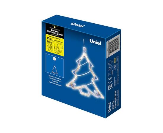 Подвесной светодиодный светильник «Ёлочка» Uniel ULD-H1620-010/STA/3AAA Warm White IP20 Xmas Tree UL-00007254, изображение 4