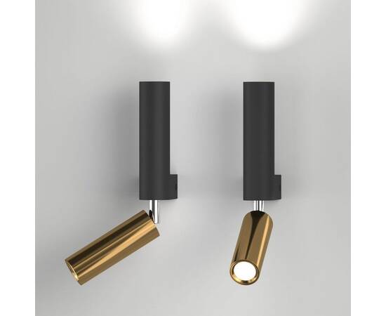 Светодиодный спот Eurosvet Pitch 40020/1 Led черный/латунь, изображение 4