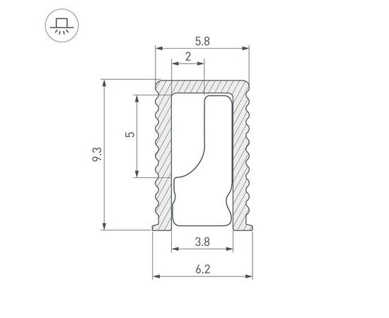 Профиль Arlight SL-Mini-6-H9-2000 Anod Olive Grey 038203, изображение 2