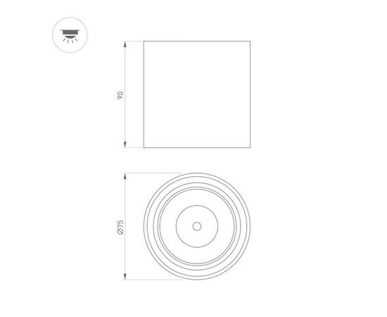 Потолочный светодиодный светильник Arlight SP-Salt-R75-8W Day4000 039380, изображение 2
