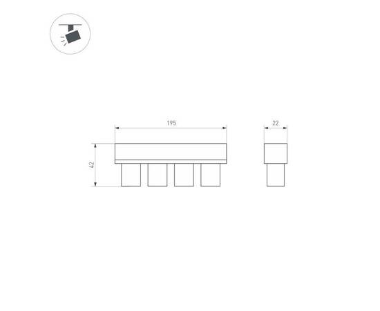 Трековый светодиодный светильник Arlight Mag-Orient-Krater-L195-12W Day4000 037329, изображение 2