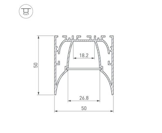Профиль Arlight ARH-Line-5050-Comfort-2000 Anod 036353, изображение 2