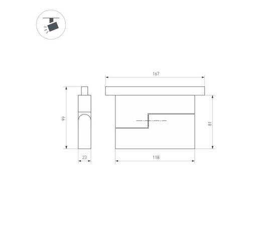 Трековый светодиодный светильник Arlight Mag-Orient-Flat-Fold-S195-6W Warm3000 034660(1), изображение 2
