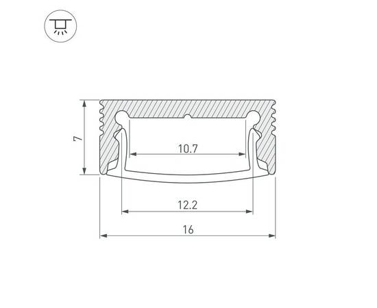 Профиль Arlight SL-Slim-H7-2000 White 037111, изображение 2