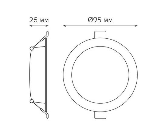 Встраиваемый светильник Gauss Elementary Downlight 9100420205, изображение 7