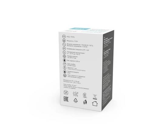 Блок питания Gauss 15W 12V IP20 BT500, изображение 4