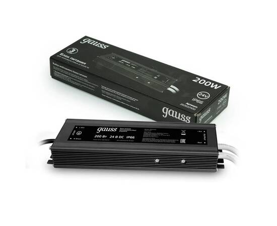 Блок питания Gauss 200W 24V IP66 202022400, изображение 5
