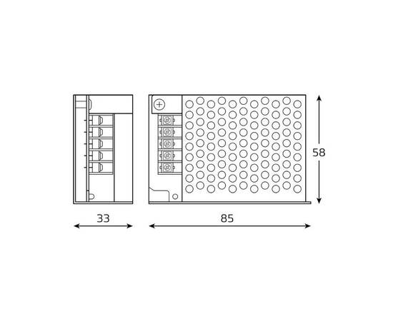 Блок питания Gauss 25W 12V IP20 BT501, изображение 2