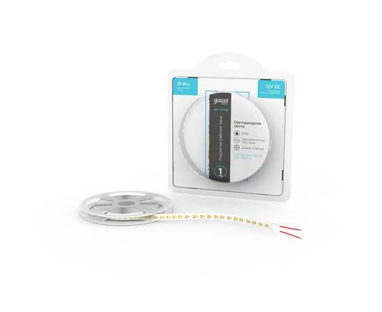 Светодиодная лента Gauss 10W/m 120LED/m 2835SMD нейтральный белый 3M BT038, изображение 7