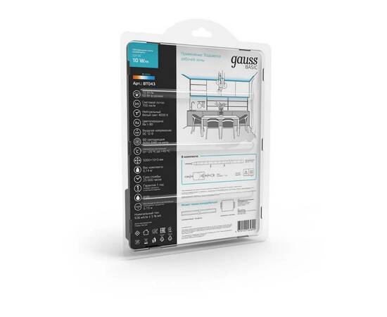 Светодиодная лента Gauss 10W/m 60LED/m 5050SMD нейтральный белый 5M BT043, изображение 4