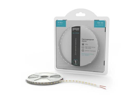 Светодиодная лента Gauss 10W/m 60LED/m 5050SMD нейтральный белый 5M BT053, изображение 7