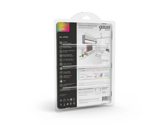 Светодиодная лента Gauss 10W/m 60LED/m 5050SMD разноцветный 5M BT042, изображение 6