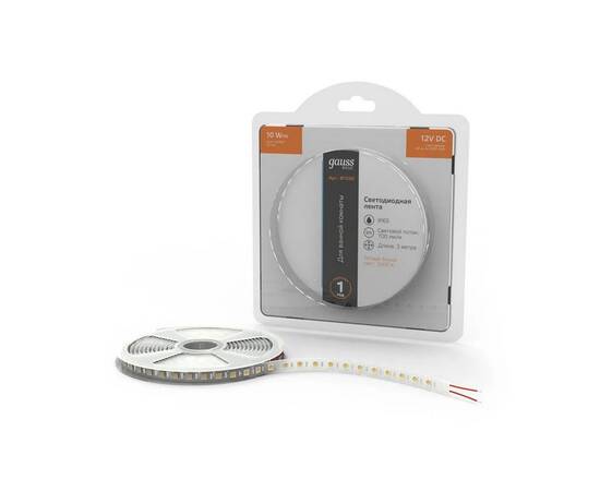 Светодиодная лента Gauss 10W/m 60LED/m 5050SMD теплый белый 3M BT050, изображение 7