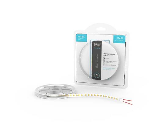 Светодиодная лента Gauss 14,4W/m 120LED/m 2835SMD нейтральный белый 2M BT081, изображение 7