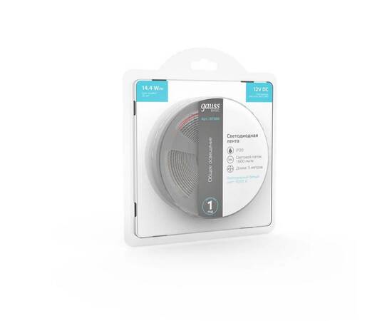 Светодиодная лента Gauss 14,4W/m 240LED/m 2835SMD нейтральный белый 5M BT086, изображение 6