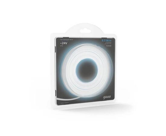 Светодиодная лента Gauss 6,5W/m 120LED/m 2835SMD холодный белый 5M 312000265, изображение 6