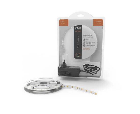 Светодиодная лента Gauss 6W/m 60LED/m 2835SMD теплый белый 5M BT013, изображение 7
