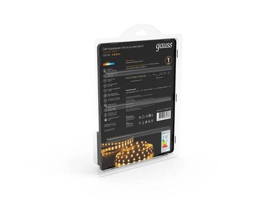 Светодиодная лента Gauss 4,8W/m 60LED/m 2835SMD теплый белый 5M 312400148, изображение 5