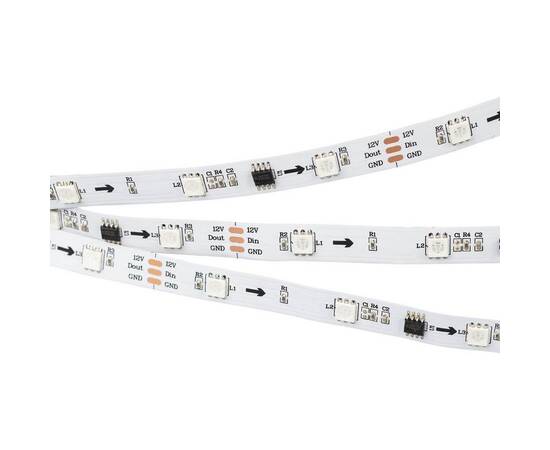 Светодиодная лента Arlight 7,2W/m 30LED/m 5060SMD разноцветная 5M SPI-B30-10mm 12V RGB-PX3 026368(2)
