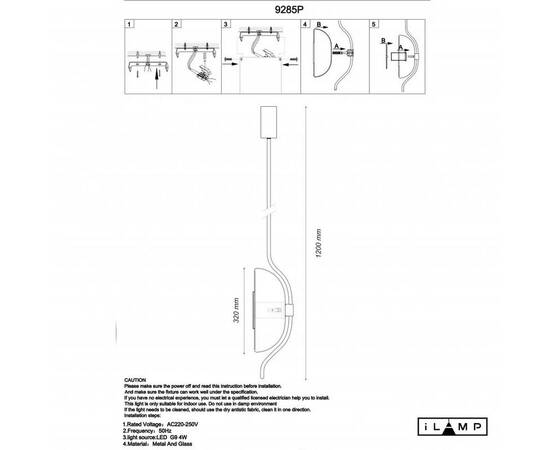Подвесной светильник iLamp Stereo 9285P GL SM, изображение 2