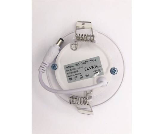 Встраиваемый светодиодный светильник Elvan VLS-102R-3W-WH-Wh, изображение 2