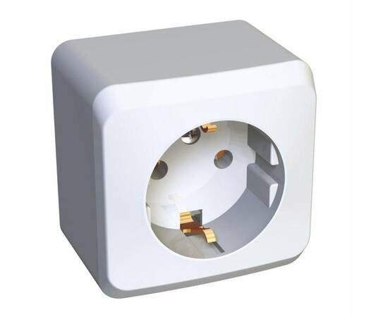Розетка 2К+З Systeme Electric Этюд 16A 250V белая PA16-003B