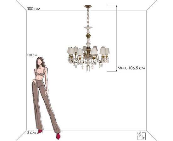 Подвесная люстра Loft IT Grace 10203/10 White, изображение 2
