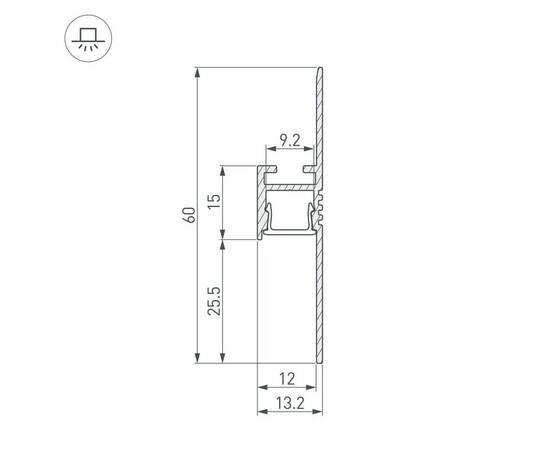 Профиль Arlight ARH-Plintus-Fantom-2000 Black 038550, изображение 2