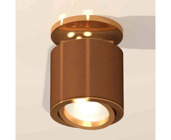 Комплект накладного светильника Ambrella light Techno Spot XS7404120 SCF/PYG кофе песок/золото желтое полированное (N7929, C7404, N7004), изображение 3