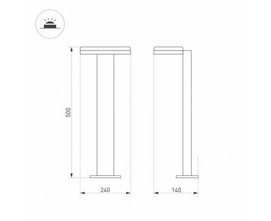 Уличный светодиодный светильник Arlight LGD-Tent-Boll-H500-9W Warm3000 029969, изображение 2