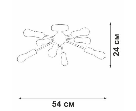 Потолочная люстра Vitaluce V3763-1/8PL, изображение 3