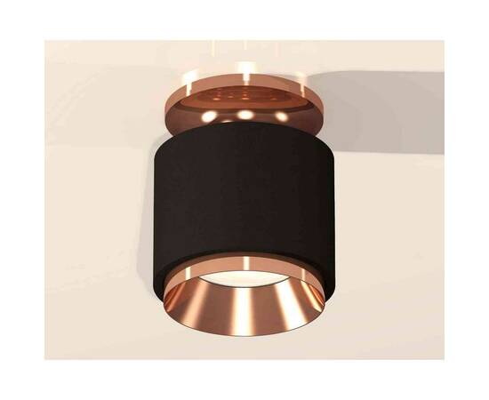 Комплект накладного светильника Ambrella light Techno Spot XS7511140 SBK/PPG черный песок/золото розовое полированное (N7930, C7511, N7035), изображение 3