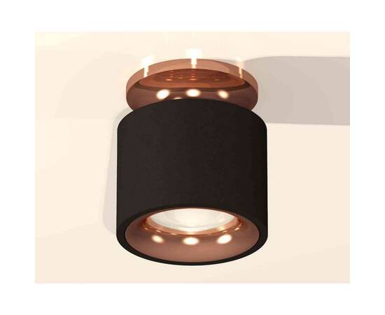 Комплект накладного светильника Ambrella light Techno Spot XS7511141 SBK/PPG черный песок/золото розовое полированное (N7930, C7511, N7015), изображение 3