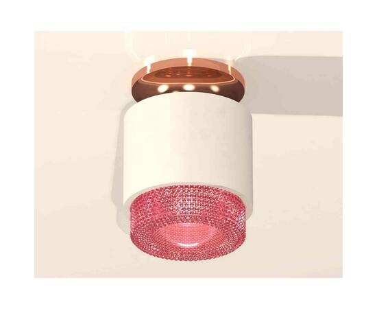 Комплект накладного светильника Ambrella light Techno Spot XS7510142 SWH/PI белый песок/розовый (N7930, C7510, N7193), изображение 3