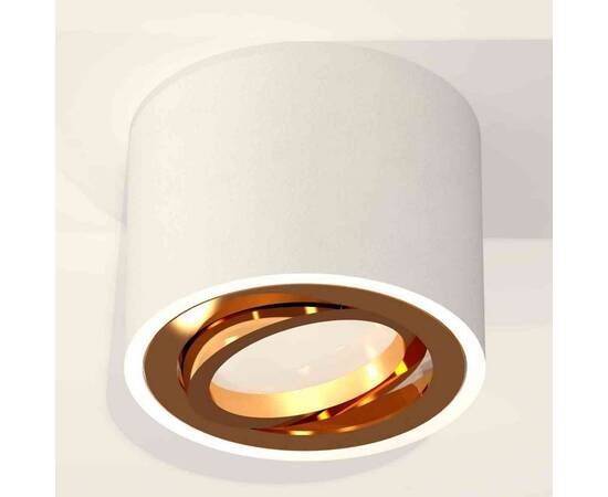 Комплект накладного светильника Ambrella light Techno Spot XS7510004 SWH/PYG белый песок/золото желтое полированное (C7510, N7004), изображение 3