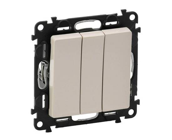 Выключатель трехклавишный Legrand Valena Life 10A 250V слоновая кость 752503