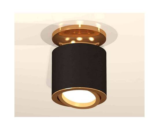 Комплект накладного светильника Ambrella light Techno Spot XS7402100 SBK/PYG черный песок/золото желтое полированное (N7929, C7402, N7004), изображение 3