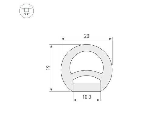 Профиль Arlight WPH-Flex-D20-Top-S10-5m White 040272, изображение 2