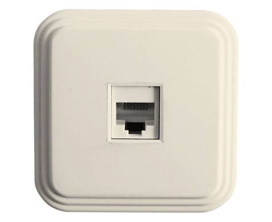 Розетка компьютерная RJ-45 Stekker Брест слоновая кость PST00-21-20 49062