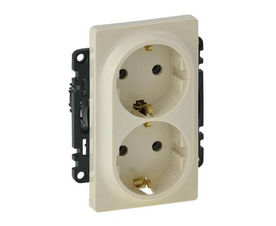 Розетка 2х2К+З Legrand Valena Life 16A 250V слоновая кость 753227