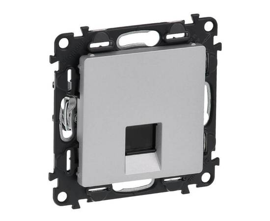Информационная розетка RJ45 Legrand Valena Life 5 кат UTP алюминий 753640