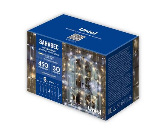 Гирлянда Uniel ULD-C6030-450/TTK WARMWHITE-WHITE IP44 UL-00009925, изображение 5