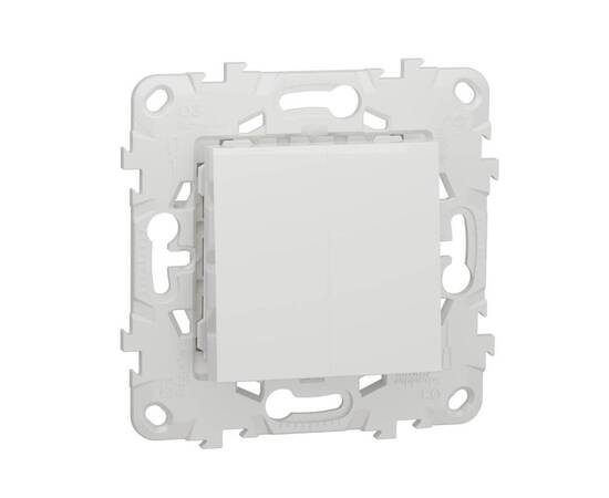 Переключатель двухклавишный Schneider Electric Unica New NU521318