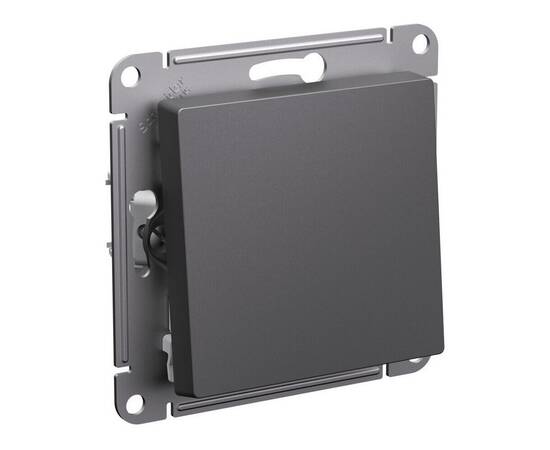 Переключатель 1-клавишный Systeme Electric ATLASDESIGN, скрытый монтаж, базальт