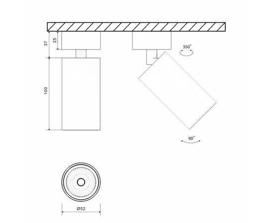 Основание для светильника SWG MINI-VL-M3-BL 004865, изображение 2